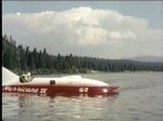 Bill Stead piloting Hurricane IV on Lake Arrowhead, CA 1953